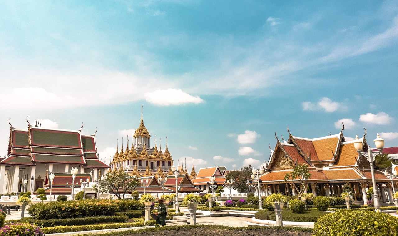 Bangkok — orange temples during daytime