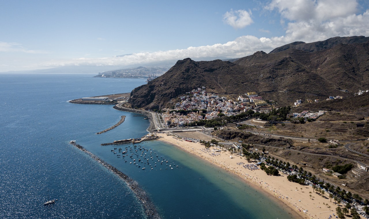 Tenerife — brown and green mountain beside body of water during daytime